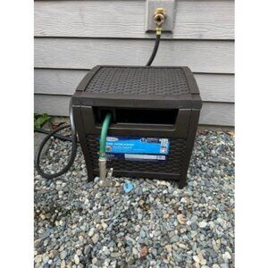 175 ft. Wicker Style Resin Hose Hideaway with Hose Guide Java Mocha Brown